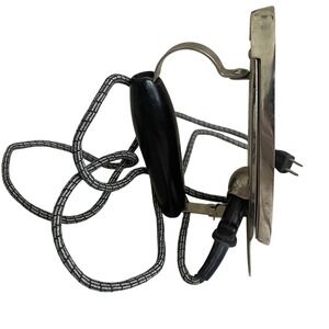Vintage‎ Kwikway Fold-Up Electric Travel Iron Cat No K41-0 V115 400W